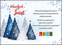 Wzór EBN-013 - Ekartki świąteczne z LOGO firmy