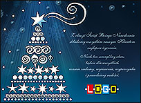 Wzór EBN-036 - Ekartki świąteczne z LOGO firmy