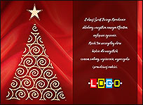 Wzór EBN-042 - Ekartki świąteczne z LOGO firmy
