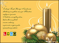 Wzór EBN-082 - Ekartki świąteczne z LOGO firmy