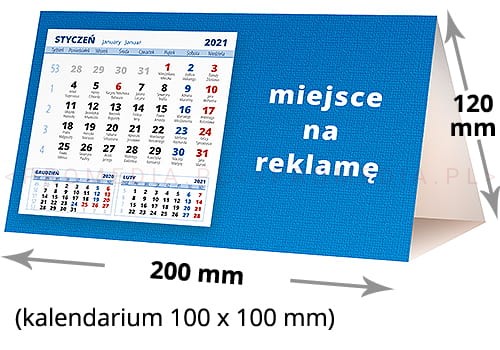 Kalendarze firmowe z logo - Kalendarz BIURKOWY KP2