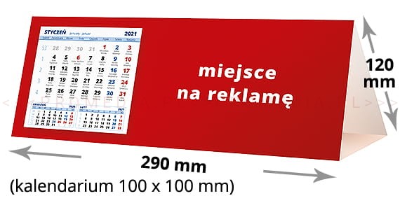 Kalendarze firmowe z logo - Kalendarz BIURKOWY KP3