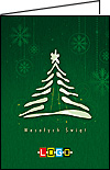 Kartki świąteczne w zielonym kolorze