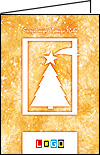 Kartki świąteczne w kolorze pomarańczowym