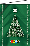 Kartki świąteczne w zielonym kolorze