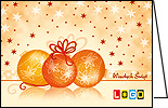 Kartki świąteczne w kolorze pomarańczowym