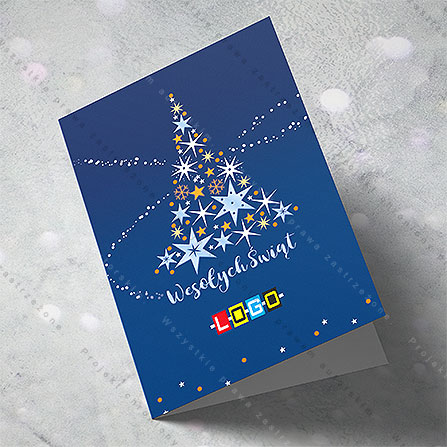 karnet świąteczny - wzór BN1-008, wizualizacja kartki świątecznej z LOGO