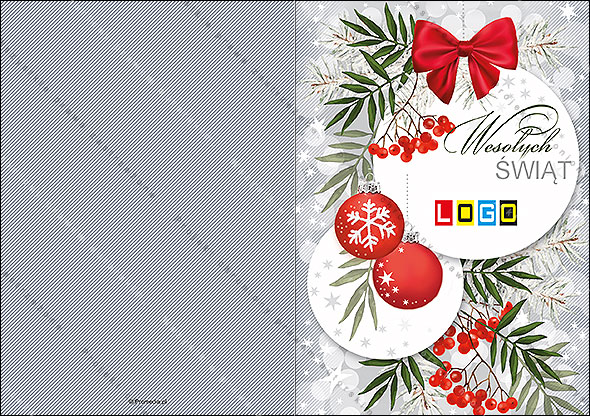 karnet świąteczny - wzór BN1-014, strony zewnętrzne - awers