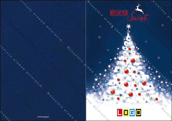 karnet świąteczny - wzór BN1-035, strony zewnętrzne - awers