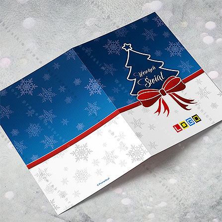 karnet świąteczny - wzór BN1-039, wizualizacja kartki świątecznej z LOGO