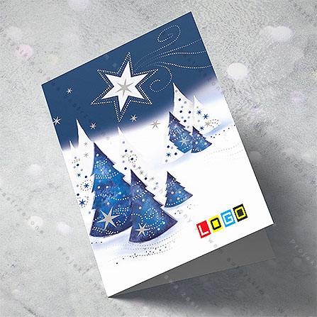 karnet świąteczny - wzór BN1-045, wizualizacja kartki świątecznej z LOGO