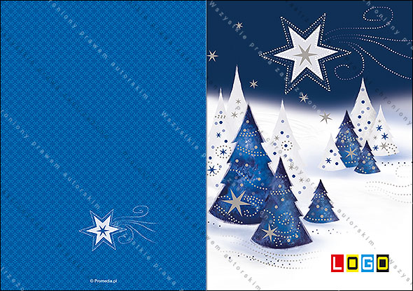 karnet świąteczny - wzór BN1-045, strony zewnętrzne - awers