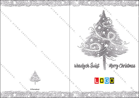 karnet świąteczny - wzór BN1-050, strony zewnętrzne - awers