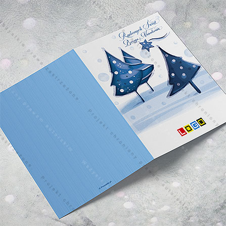 karnet świąteczny - wzór BN1-053, wizualizacja kartki świątecznej z LOGO