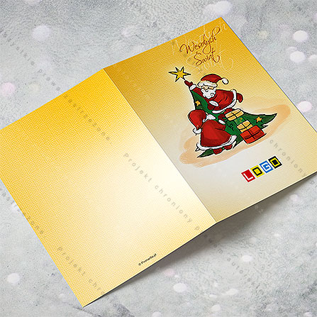 karnet świąteczny - wzór BN1-071, wizualizacja kartki świątecznej z LOGO
