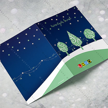karnet świąteczny - wzór BN1-075, wizualizacja kartki świątecznej z LOGO