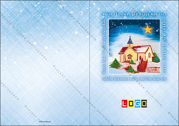 karnet świąteczny - wzór BN1-100, strony zewnętrzne - awers