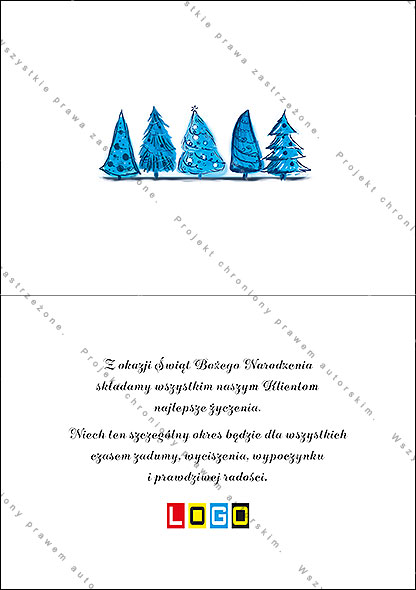 karnet świąteczny - wzór BN1-115, strony wewnętrzne - rewers