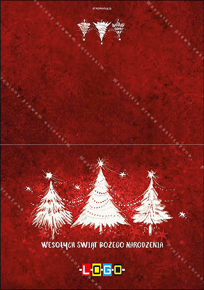karnet świąteczny - wzór BN1-117, strony zewnętrzne - awers
