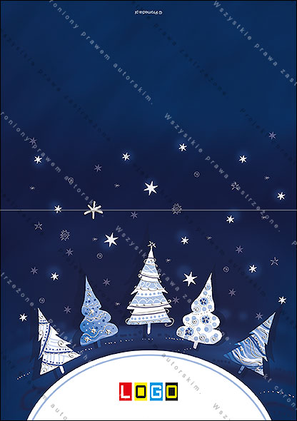 karnet świąteczny - wzór BN1-118, strony zewnętrzne - awers