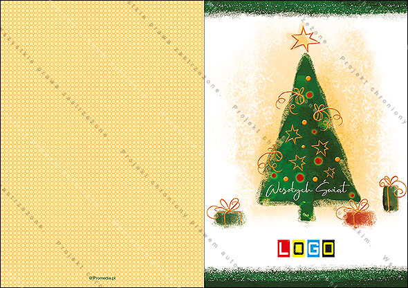 karnet świąteczny - wzór BN1-165, strony zewnętrzne - awers