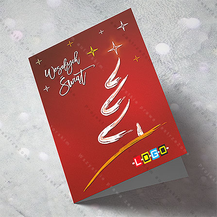 karnet świąteczny - wzór BN1-200, wizualizacja kartki świątecznej z LOGO