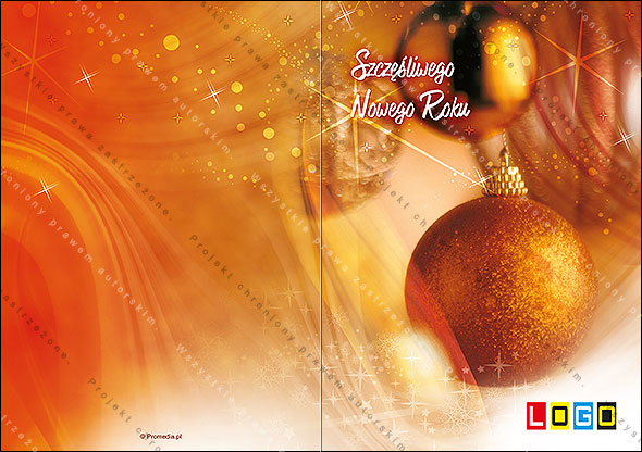 karnet świąteczny - wzór BN1-230, strony zewnętrzne - awers