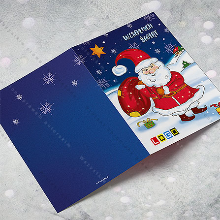 karnet świąteczny - wzór BN1-232, wizualizacja kartki świątecznej z LOGO