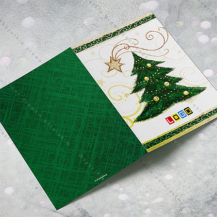 karnet świąteczny - wzór BN1-234, wizualizacja kartki świątecznej z LOGO