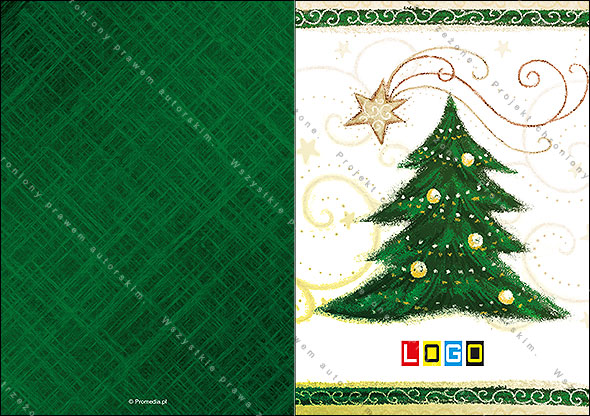 karnet świąteczny - wzór BN1-234, strony zewnętrzne - awers