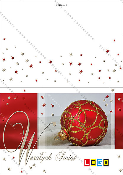 karnet świąteczny - wzór BN1-264, strony zewnętrzne - awers