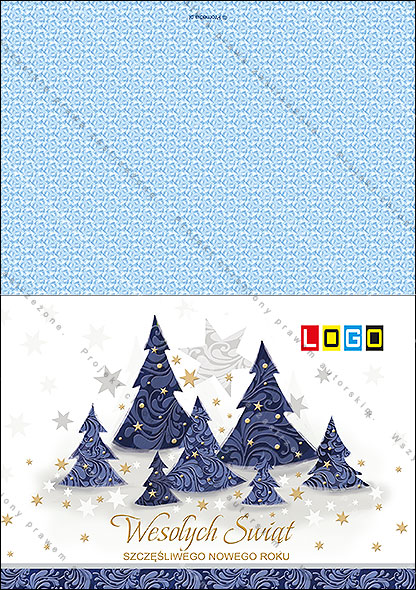 karnet świąteczny - wzór BN1-268, strony zewnętrzne - awers