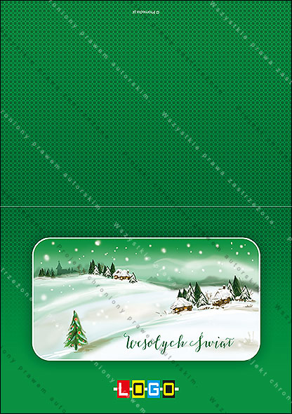 karnet świąteczny - wzór BN1-271, strony zewnętrzne - awers