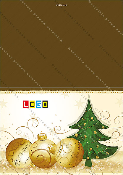 karnet świąteczny - wzór BN1-272, strony zewnętrzne - awers