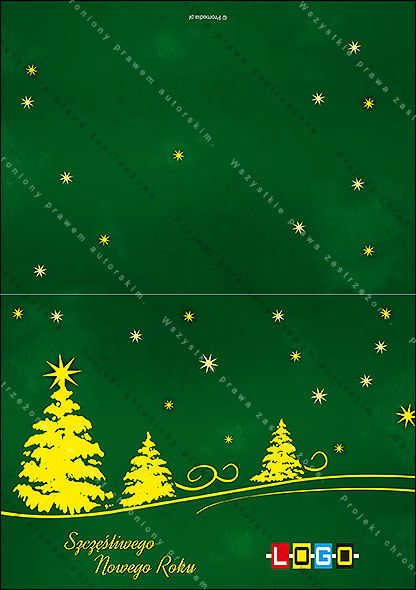 karnet świąteczny - wzór BN1-273, strony zewnętrzne - awers