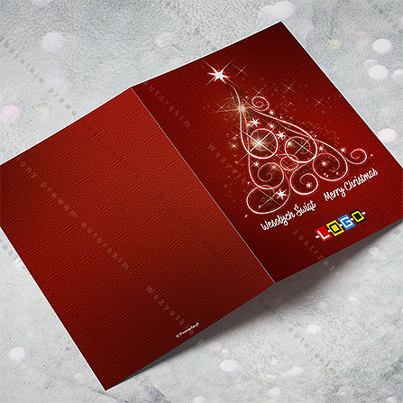 karnet świąteczny - wzór BN1-299, wizualizacja kartki świątecznej z LOGO