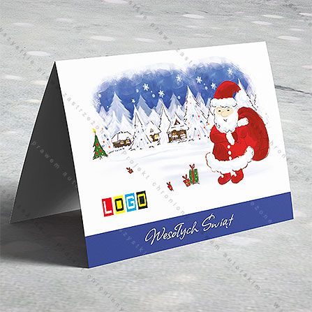 karnet świąteczny - wzór BN1-314, wizualizacja kartki świątecznej z LOGO