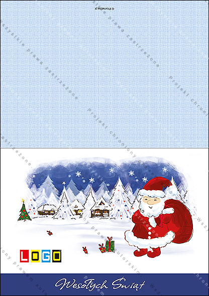 karnet świąteczny - wzór BN1-314, strony zewnętrzne - awers