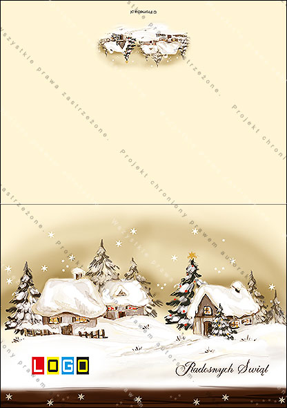 karnet świąteczny - wzór BN1-317, strony zewnętrzne - awers