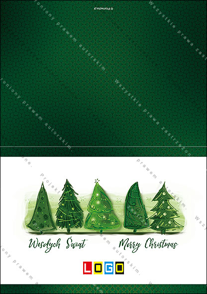 karnet świąteczny - wzór BN1-320, strony zewnętrzne - awers