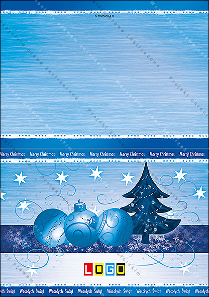 karnet świąteczny - wzór BN1-326, strony zewnętrzne - awers