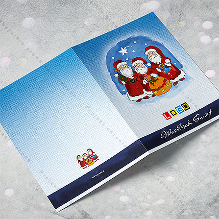 karnet świąteczny - wzór BN1-340, wizualizacja kartki świątecznej z LOGO