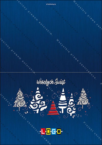 karnet świąteczny - wzór BN1-356, strony zewnętrzne - awers