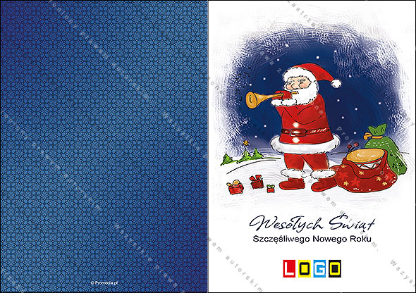karnet świąteczny - wzór BN1-381, strony zewnętrzne - awers