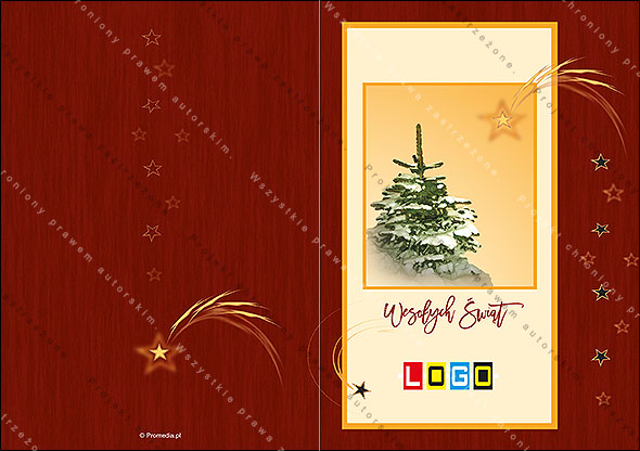 karnet świąteczny - wzór BN1-382, strony zewnętrzne - awers