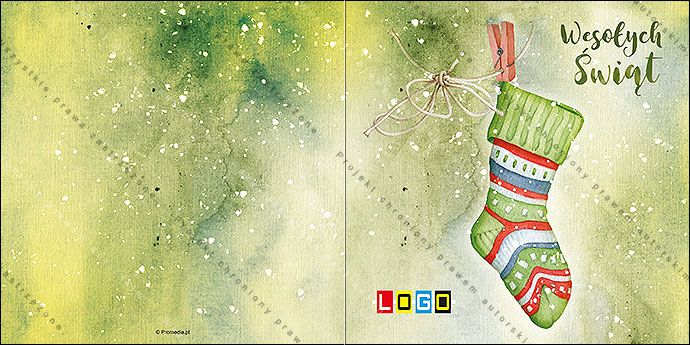 Kartka świąteczna - wzór BN2-004, strony zewnętrzne - awers