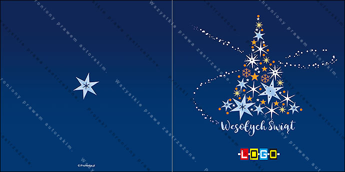 Kartka świąteczna - wzór BN2-008, strony zewnętrzne - awers