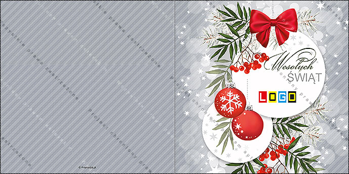 Kartka świąteczna - wzór BN2-014, strony zewnętrzne - awers