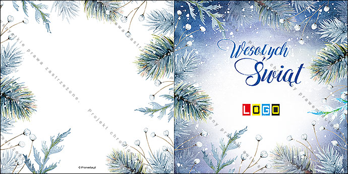 Kartka świąteczna - wzór BN2-015, strony zewnętrzne - awers
