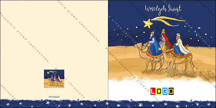 Kartka świąteczna - wzór BN2-017, strony zewnętrzne - awers